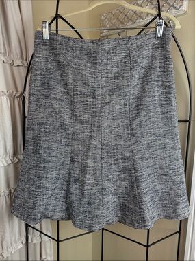 Talbots Navy & White Tweed A-Line Skirt Size 8 NWT